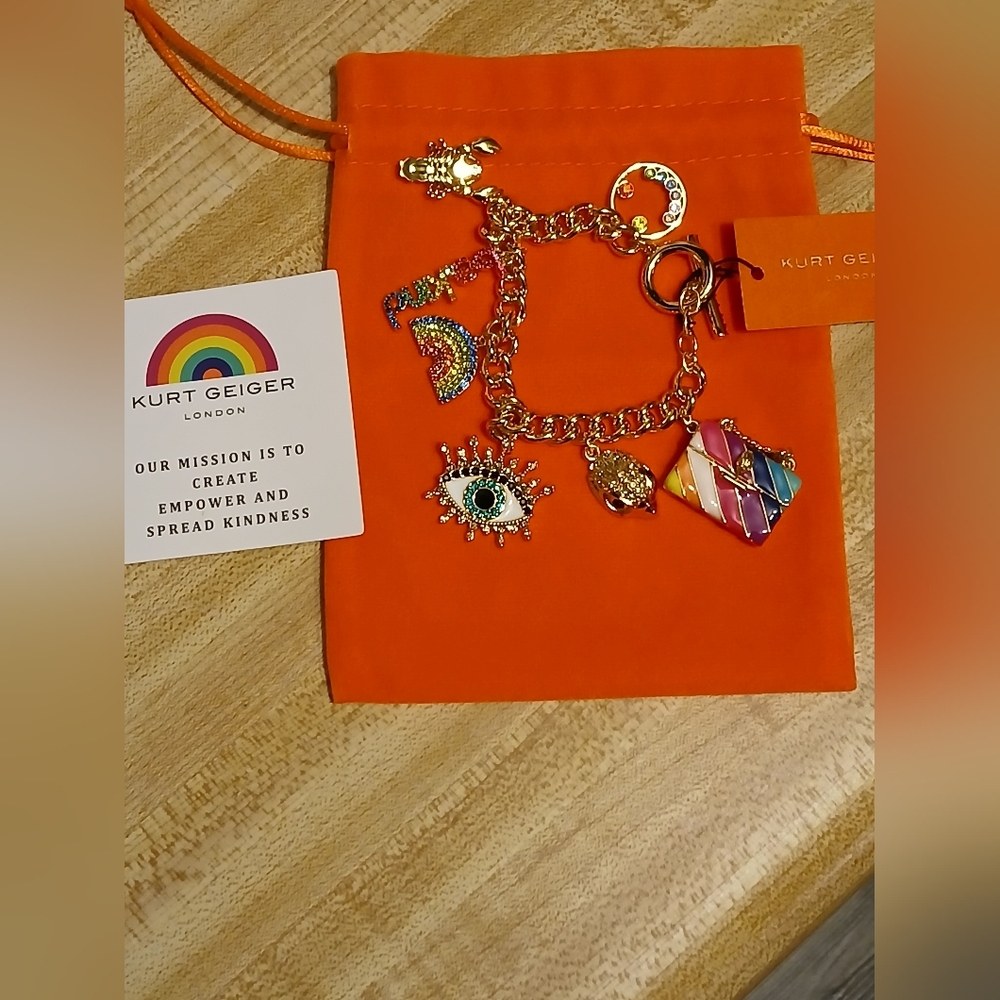 Kurt Geiger NWT RARE Charm Bracelet W/Dustbag
